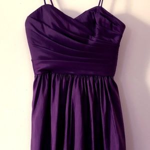 Wtoo Plum silk taffeta dress